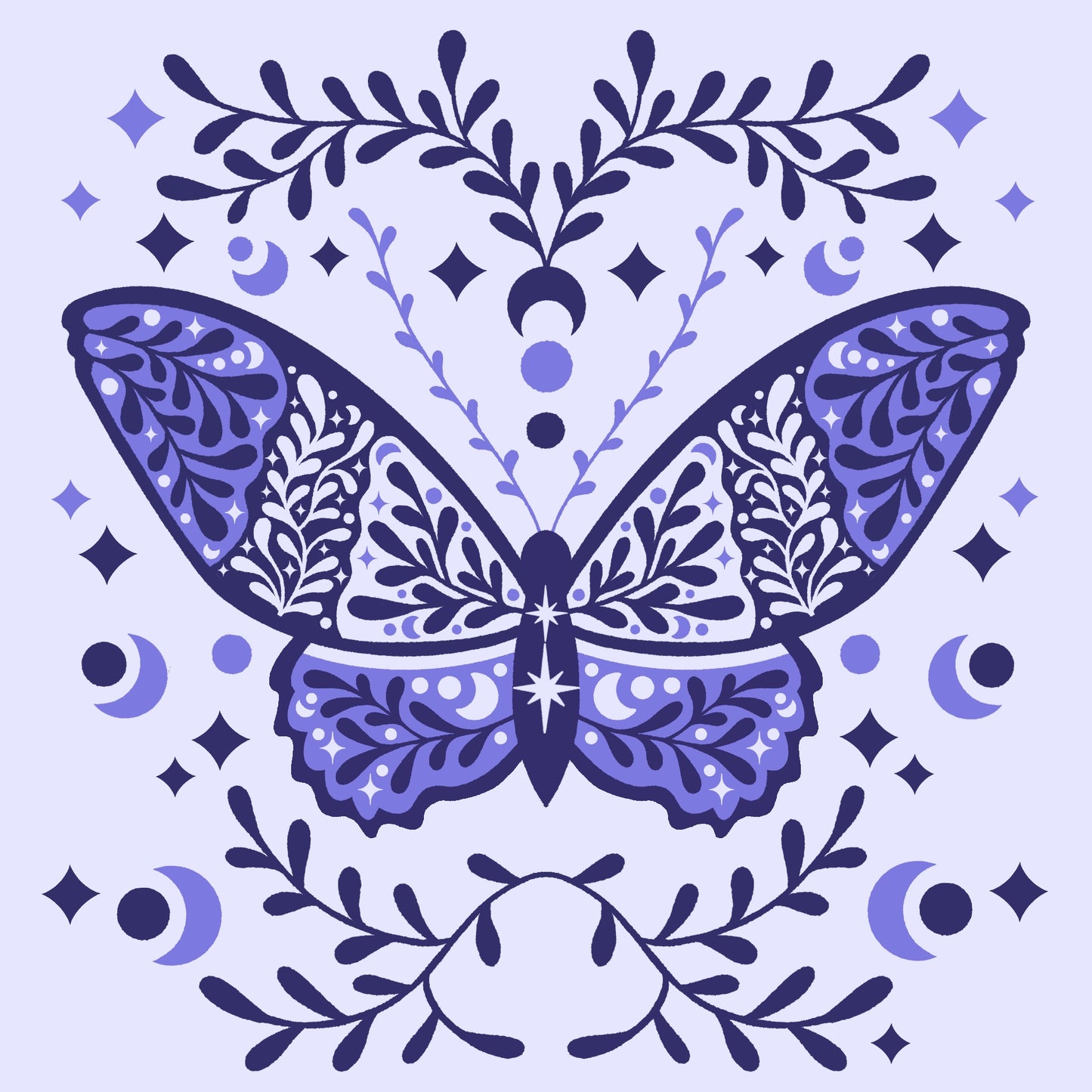 Celestial Moth Digital Wallpaper