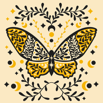 Golden Moth Phone Wallpaper