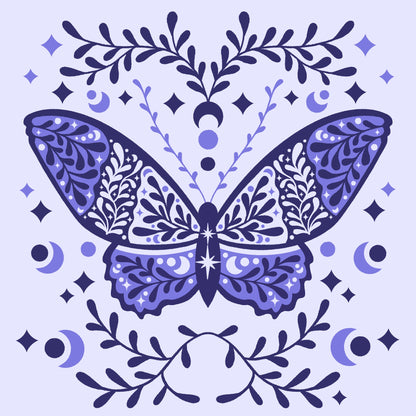 Celestial Moth Digital Wallpaper