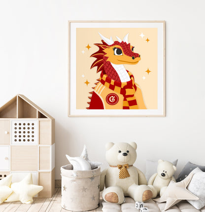 Gryffindor Dragon Print-SQ0129810