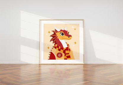 Gryffindor Dragon Print-SQ0129810